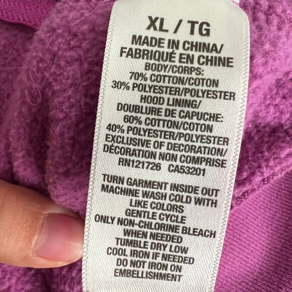 Aeropostale Pink 3D Logo Zip Up Hoodie Sweater Y2K 2000s‎ Preppy 2014 XL - Picture 4 of 9